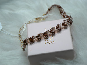 armband superduo roze-roest