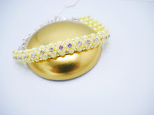 Afbeelding in Gallery-weergave laden, armband geel met swarovski mesh kralen