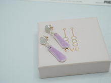 Afbeelding in Gallery-weergave laden, silver purple oorbel